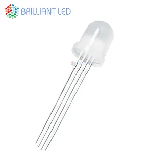Pabrik LED penjualan langsung f8 kepala bulat lampu RGB manik penuh warna total positif total negatif empat pin rgb lampu led cahaya tinggi