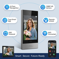 Intelligentes IP-Video-Gegensprechsystem für Wohnungen Tuya App 1080P POE Nachtsicht Wasserdichte ABS-Metall-Türklingel Heimsicherheits-Set