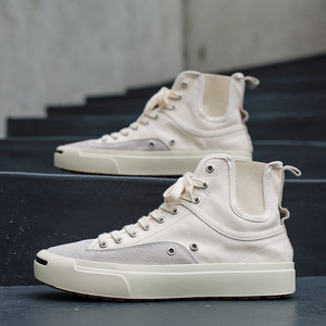 Zapatillas de Lona Blancas de Moda de Alta Calidad para Hombre, Diseño Personalizado, Transpirables, Casuales, para Caminar, Verano 2025 - Product Image 4