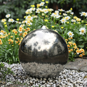 Boule creuse en acrylique de 30, 40, 50 cm, <span class=keywords><strong>fontaine</strong></span> d'eau, boule de verre, <span class=keywords><strong>cascade</strong></span> <span class=keywords><strong>avec</strong></span> lumière LED RVB pour la décoration de jardin - Product Image 4