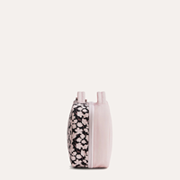 Tas Kosmetik Motif Bunga Cantik Warna Pink, Organizer Makeup, Tas Perlengkapan Mandi untuk Perjalanan dengan Pegangan, Kantong Kapasitas Besar untuk Wanita