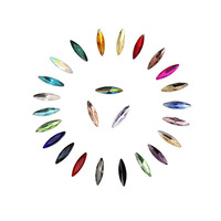 Diamant en verre œil-de-cheval célèbre et populaire, à pointe affûtée, pour décalcomanie de coque de téléphone DIY, accessoire de nail art
