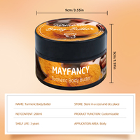 MAYFANCY Beurre fouetté naturel pur beurre corporel au curcuma en vrac biologique pour les soins de la peau du corps féminin