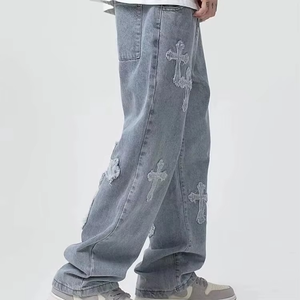 Jeans de Hombre Estilo Hip Hop, Bordados, Anchos y Holgados, Pantalones Vaqueros de Moda Urbana - Product Image 2