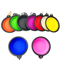 Vente chaude haute qualité Durable Pet TPE nourriture et eau bols mangeoires pliables pour chiens et chats