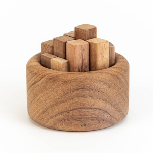 Diffuseur d'arômes en bois, petit diffuseur d'huiles essentielles portable par évaporation pour voiture et maison, en noyer, conception sans eau - Product Image 4