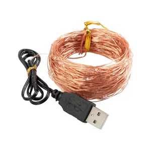 Su geçirmez açık USB LED peri ışık 5V 10M USB bakır tel dize ışıkları noel dize ışık