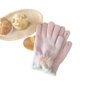 Nouveaux gants en laine tricotée de style national pour femmes, chauds et épais, résistants au froid, avec écran tactile à cinq doigts - Product Image 5
