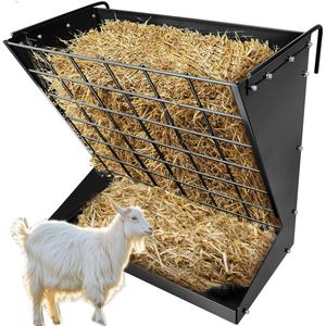 Кормление коз овец из нержавеющей стали, кормушка для зерна и сена 2 в 1, кормушка для лошадей - Product Image 3