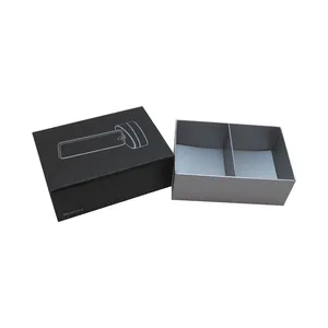 高品质黑色定制标志印花奢华珠宝手机套刚性抽屉滑动礼品包装盒
