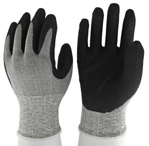 Guantes de mano anticorte de punto sin costuras Guantes de trabajo industriales de nitrilo Sandy Guantes de mano personalizados negros - Product Image 2
