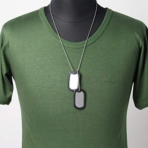 साइलेंसर के साथ कुत्ते का टैग पेलेंट सिलिकॉन स्टेनलेस स्टील पुरुषों चोकर पंक बॉक्स चेन खाली धातु कुत्ते टैग हार - Product Image 3