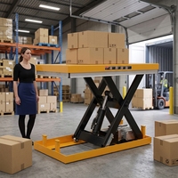 Table élévatrice à ciseaux électrique stationnaire super robuste, capacité 4500 kg, plateforme pour usine de traitement des métaux, atelier, matériau Q235