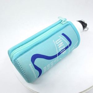 Bouteille d'eau sport en néoprène et aluminium grande capacité 600 ml avec housse décontractée à fermeture éclair, portable, durable, pliable, pour pique-nique et voyage, tendance - Product Image 3