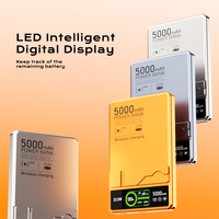 Batterie externe magnétique 5000 mAh, charge rapide 20W PD, batterie externe magnétique sans fil portable pour téléphone, écouteurs, montres