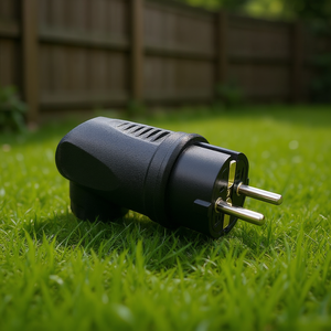 Prise mâle Schuko IP44 avec poignée noire pour usage extérieur - Product Image 3