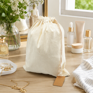 Sac à poussière en coton réutilisable personnalisé avec cordon de serrage, pochette cadeau en toile, emballage avec logo, pour vêtements, bijoux, rangement de voyage, été - Product Image 4