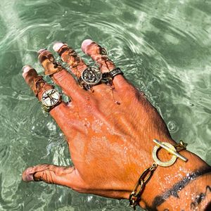 Nouvelle conception, bagues étanches, bagues en or Saint <span class=keywords><strong>Christophe</strong></span>, acier inoxydable, bijoux personnalisés, homme, bagues pour homme - Product Image 6