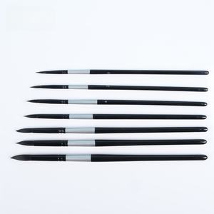 Pinceaux de peinture Giorgione personnalisables, lot de 10, formes variées, manche en bois avec poils en nylon et virole, pour peinture à l'huile et acrylique - Product Image 1