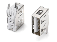 Conector USB 2.0 Tipo A de 4 Pines SMT Horizontal, Producto de Alta Calidad, Categoría: Conector USB