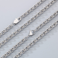 Ensemble collier et bracelet en acier inoxydable à double boucle en forme de O, design simple et élégant, unisexe, VEROMCA