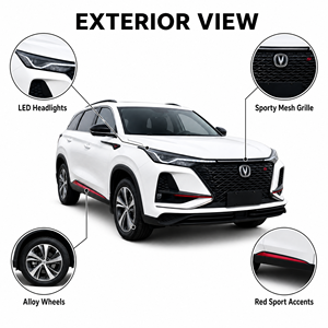 Changan CS75 Usado Confiable, SUV Mediano Turbo, Cuero Oscuro, R17, Volante a la Izquierda, Potencia Estable, Fácil Mantenimiento, Coche <span class=keywords><strong>de</strong></span> Segunda Mano <span class=keywords><strong>para</strong></span> Exportación - Product Image 3