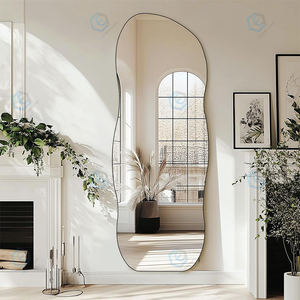 <span class=keywords><strong>Espejo</strong></span> de tocador largo de forma Irregular sin marco de estilo de Venta caliente montado en la pared para habitación de capa - Product Image 3