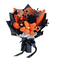 Bouquet d'araignées artificielles en acier inoxydable, prêt à l'emploi, noué à la main, idéal pour Halloween, best-seller transfrontalier, décoration parfaite
