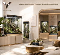 Armoire d'élevage empilable en aluminium pour reptiles avec bacs transparents pour serpent, lézard léopard, éleveur commercial