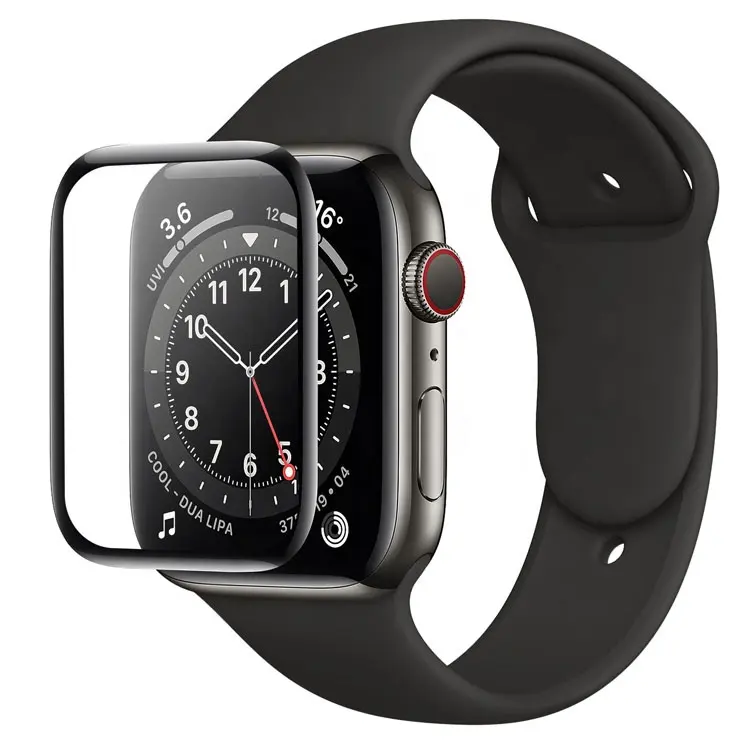 Крышка для iwatch мягкая прозрачная Гибкая стеклянная универсальная защитная пленка для Apple Watch серии 4/5/6 SE 40 мм 44 мм