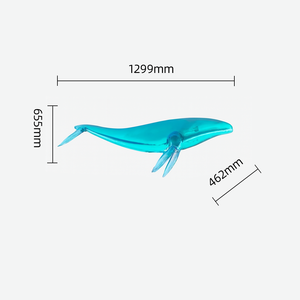 JingYue, arte colgante de resina transparente personalizado, decoración de delfines, sala de estar, artesanía grande hecha a mano para decoración de vestíbulo de Hotel - Product Image 6