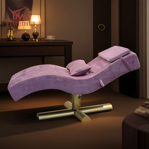 Sillón Estético Cama para Pestañas <span class=keywords><strong>de</strong></span> Cuero Sintético Terciopelo <span class=keywords><strong>Rosa</strong></span> Cama Eléctrica para Salón <span class=keywords><strong>de</strong></span> Belleza con Elevación Ajustable - Product Image 2