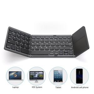 BT Touch Pad แบบพกพา,สำหรับ Ipad <span class=keywords><strong>Ios</strong></span> แท็บเล็ตพีซีโทรศัพท์มือถือใช้คีย์บอร์ดไร้สาย3ระดับพับได้ผลิตในประเทศจีน - Product Image 6