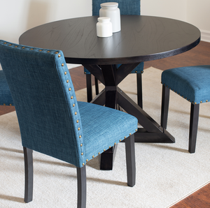 Ensemble de salle à manger 5 pièces, table à manger Cross-Buck avec 4 chaises élégantes - Product Image 3