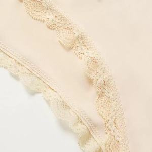 Conjunto de bragas bikini de encaje transparente sin costuras de talle bajo sexy para mujer, talla grande, 100% fibra de bambú, bordado, ecológico - Product Image 6