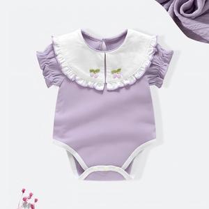 Abbigliamento Unisex per <span class=keywords><strong>Neonati</strong></span> in Maglia, Tuta Casual con Colletto a Bambola, Chiusura con Bottoni, Design Personalizzabili - Product Image 3