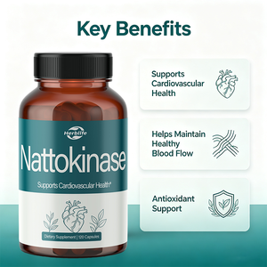 Capsules de Nattokinase à Marque Blanche OEM 2000FU, Fabricant Personnalisé avec Logo pour la Santé Cardiovasculaire, Végétalien, Sans OGM, Sans Gluten - Product Image 3