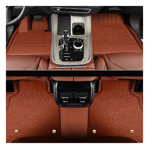 Pour BMW 1 3 6 7 X3 X5 X1 <span class=keywords><strong>Mini</strong></span> E46 E60 E39 Tapis de sol de voiture sur mesure, matériau ECO, cuir véritable pour sièges avant et arrière - Product Image 1