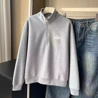 Ensemble veste et pull décontracté en molleton de coton épais de haute qualité pour femmes et hommes, coupe ample, 2 pièces