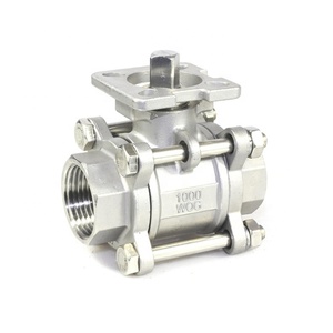 Van Bi Có Ren BSP <span class=keywords><strong>NPT</strong></span> BSPT Nền Tảng Cao 316 1000WOG Van 3 Mảnh Bằng Thép Không Gỉ 304 Điều Khiển Nhiệt Độ Bình Thường RIH - Product Image 2