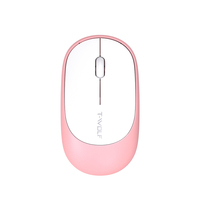 Combos clavier et souris sans fil T-WOLF TF770 clavier et souris à membrane rose mignons pour femme de bureau