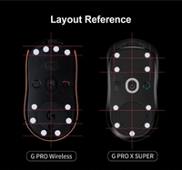 Patins de souris universels DIY en PTFE Obsidian, petits points ronds, antidérapants, rouges, personnalisés, avec bords incurvés