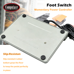 Interrupteur à pédale double FS-01-02, boîtier en plastique et métal, AC250V 16A, commande momentanée au pied avec câble de 1,7 m pour équipement industriel - Product Image 5