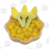 Bonbons soufflés en forme d'ananas en gros, bonbons durs ronds saveur ananas, bonbons pressés halal