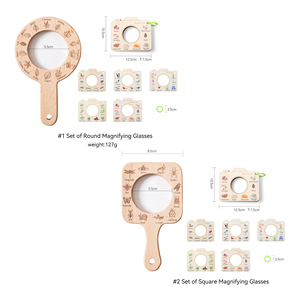Kit d'exploration <span class=keywords><strong>de</strong></span> la nature en bois Loupe Gravures Caméra Flipbook <span class=keywords><strong>Guide</strong></span> <span class=keywords><strong>de</strong></span> <span class=keywords><strong>terrain</strong></span> STEM Jouets Montessori d'extérieur pour enfants - Product Image 6