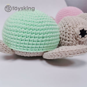 TK-sonajero de hilo para bebé, ganchillo, animales, <span class=keywords><strong>mordedor</strong></span> de punto, juguete para niños, Tortuga de punto - Product Image 6