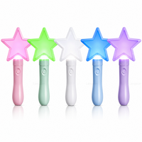 Bâton lumineux étoile télécommandé en plastique personnalisé, poignée ergonomique, 15 couleurs RGB, fournitures promotionnelles pour fêtes et vacances, vente en gros