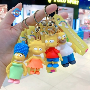 Phim hoạt hình Simpsons Keychain Anime hình vài túi phụ kiện sáng tạo xe Keychain - Product Image 1