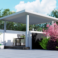 Vente en gros directe de supports pour pergola couverture jardin solaire patio pergola électrique en aluminium avec verre coulissant