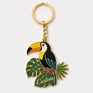 Llaveros Personalizados al por Mayor con Diseños de Animales, Souvenirs del Zoológico Tropical, Cadena de Metal con Temática de la Naturaleza y Parques de Vida Silvestre, Llavero Promocional - Product Image 3